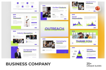 Outreach Company Profiles PowerPoint Template